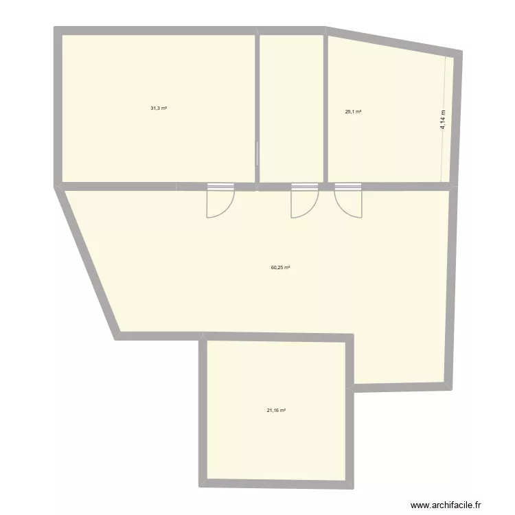 R3_FT. Plan de 4  et 142 m²