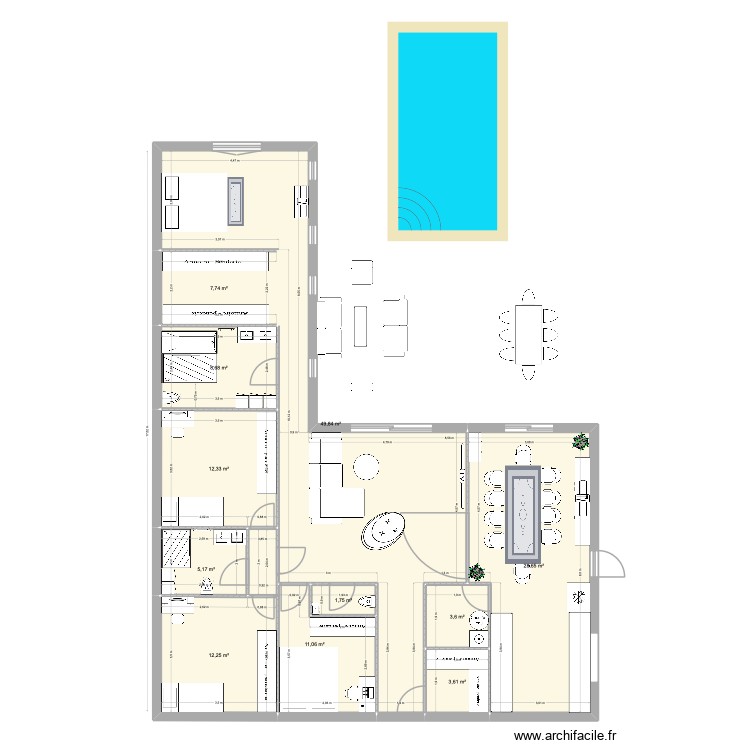 plan 1. Plan de 0 pièce et 0 m2