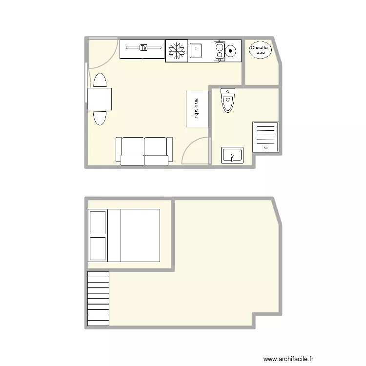 SAINTHO. Plan de 5  et 32 m²