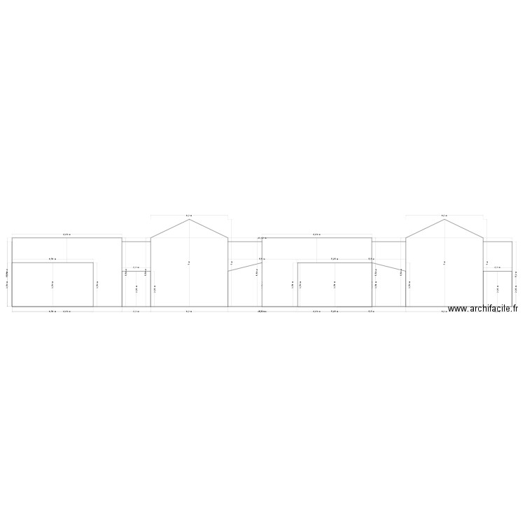 Pessac-Beutre. Plan de 14 pièces et 107 m2