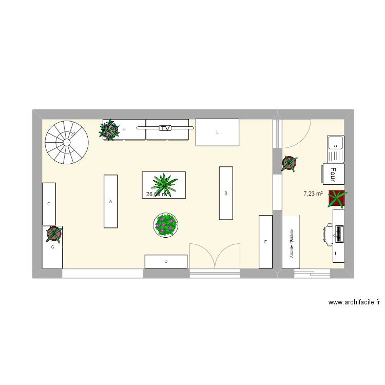 Plan Magasin. Plan de 0 pièce et 0 m2