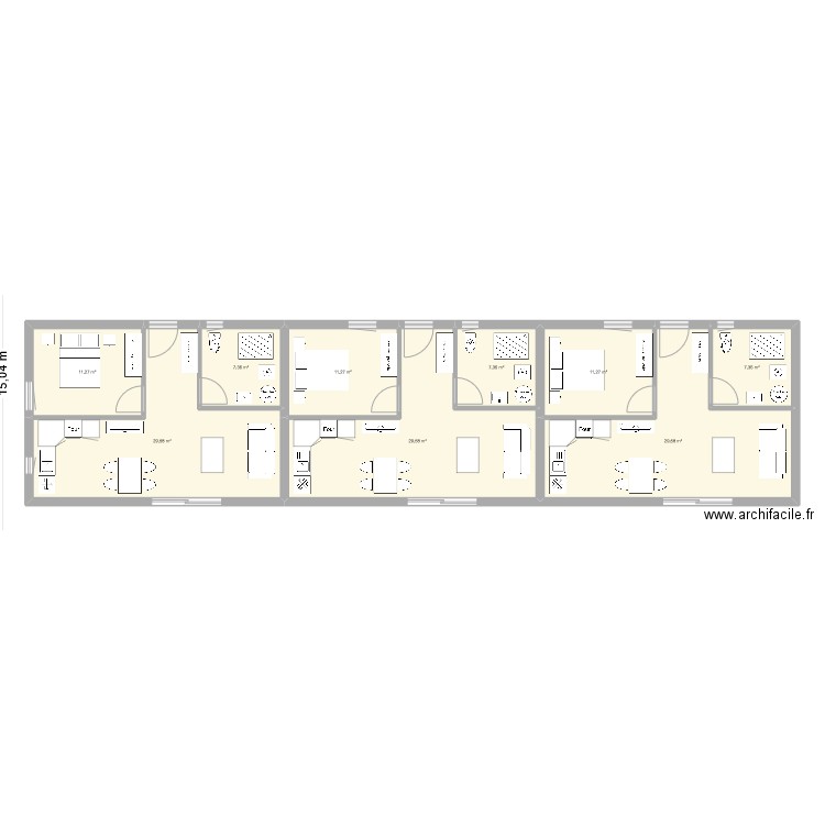 3 plains pieds + étages. Plan de 0 pièce et 0 m2
