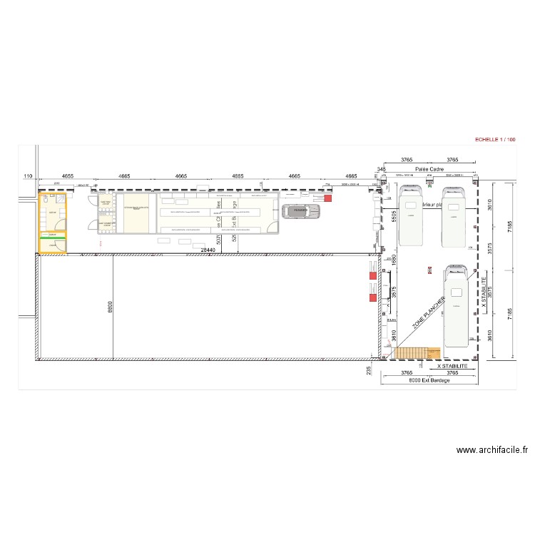 THERMA 2 -AMMENAGEMENT DEPOT FINAL. Plan de 7 pièces et 59 m2