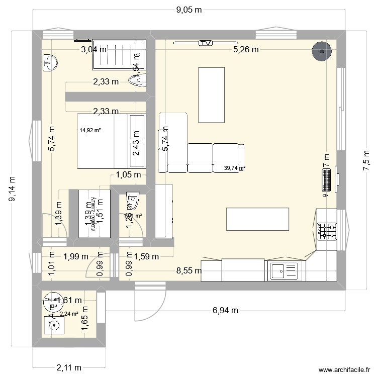 chalet. Plan de 0 pièce et 0 m2