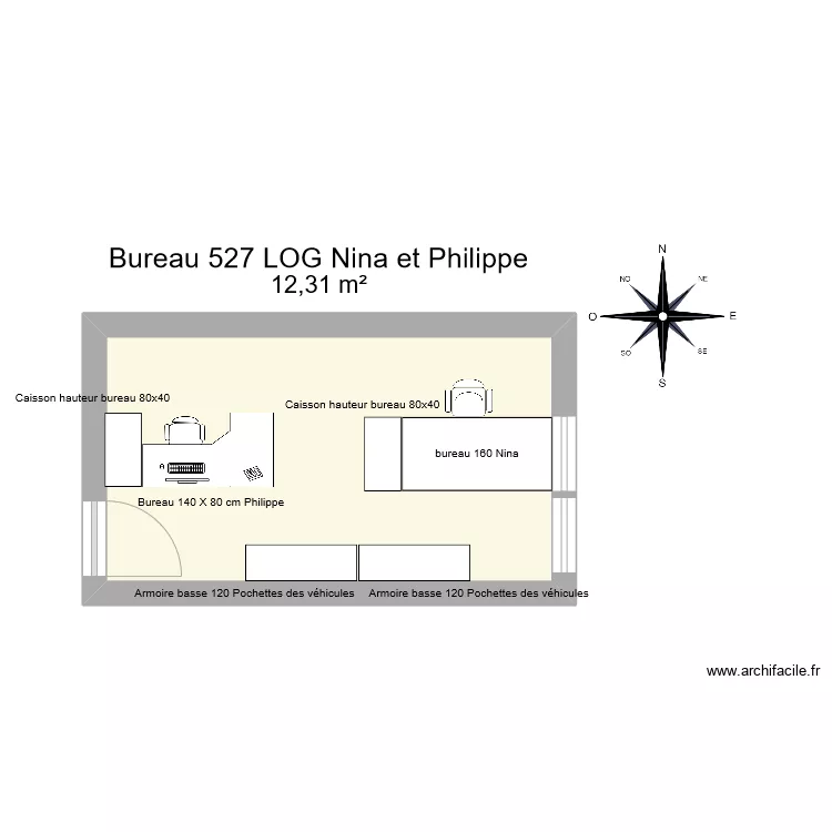 Bureau 527 LOG. Plan de Bureau 527 LOG. Plan de