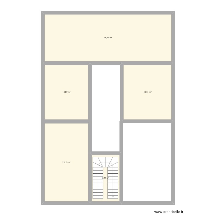 Alger construction. Plan de 5 pièces et 97 m2