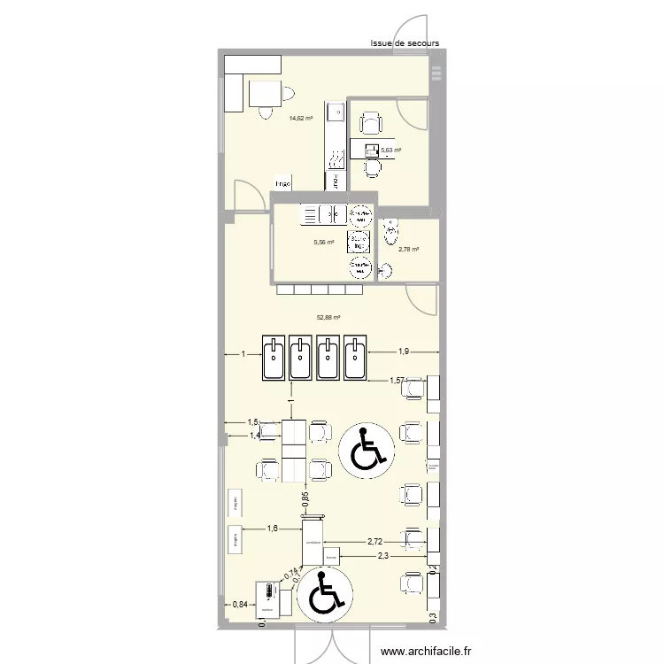 Fronton 1. Plan de 6 et 82 m² Fronton 1. Plan de 6 et 82 m²