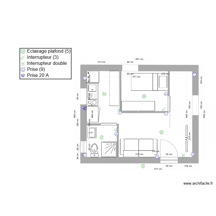 CHALET BOIS 30 M². Plan de CHALET BOIS 30 M². Plan de