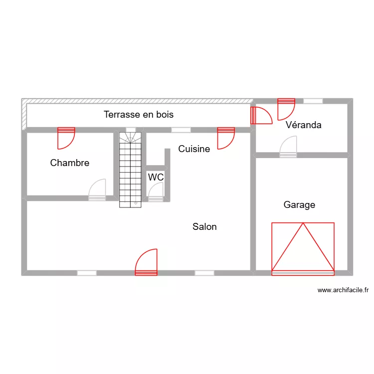 Casaux2_plan. Plan de 6  et 87 m²