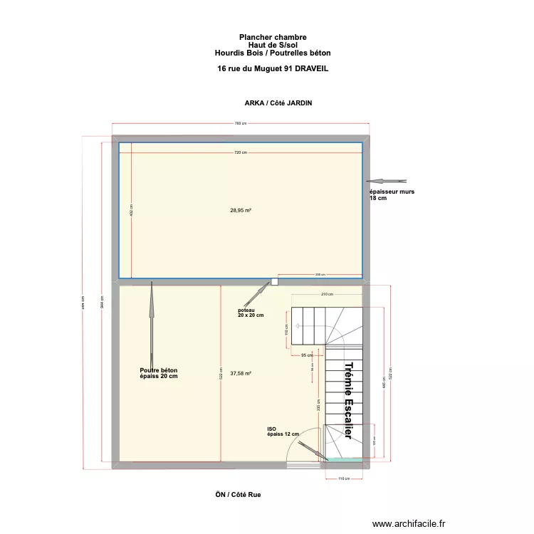 plancher ht de RDCH DRAVEIL. Plan de 
