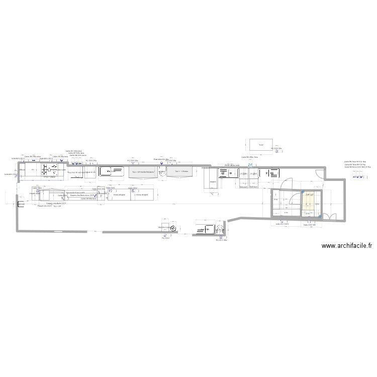 elisabeth . Plan de 1 pièce et 2 m2