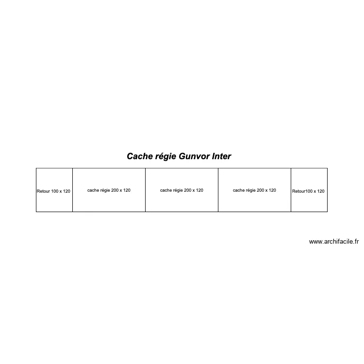 cache r&eacute;gie. Plan de 