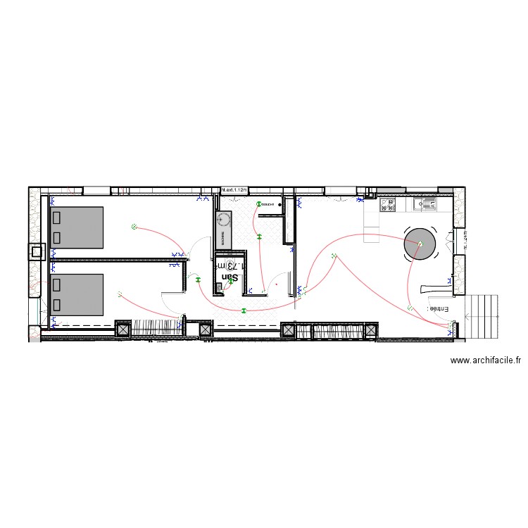 plan elec appart 1er. Plan de 0 pièce et 0 m2