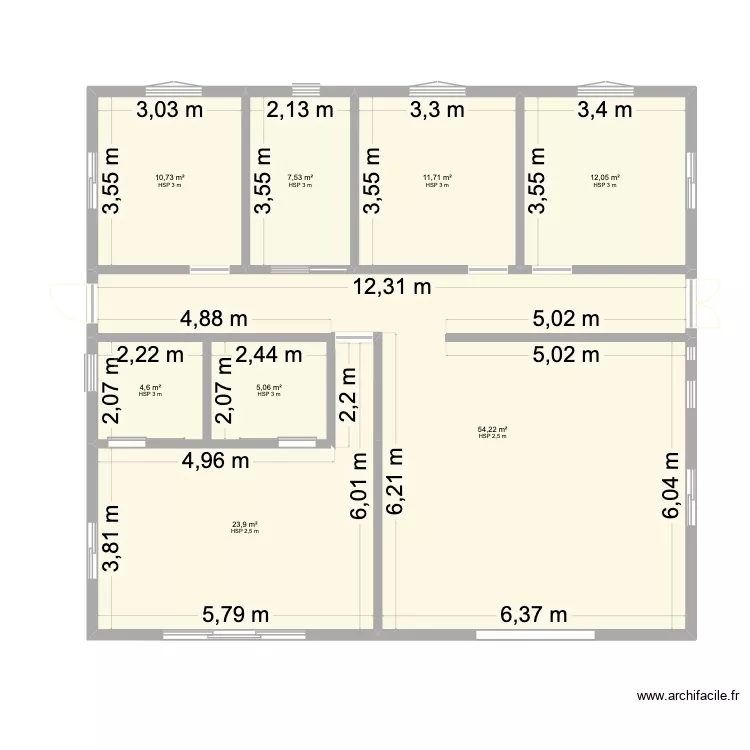 Family house 2. Plan de 8  et 130 m²