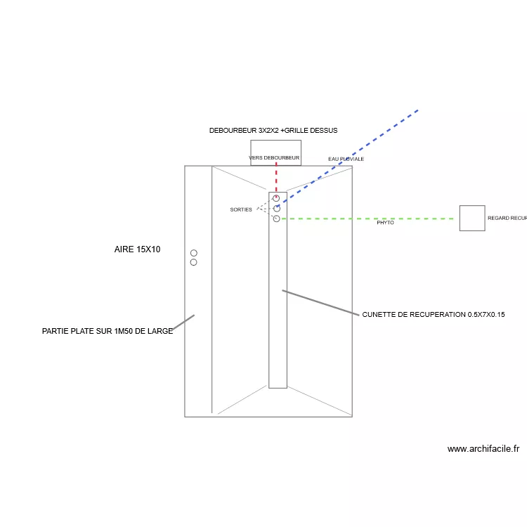 AIRE BETONNEE. Plan de 