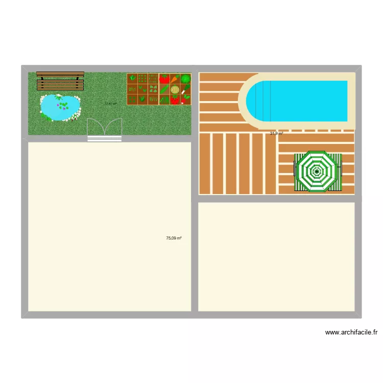MAISON. Plan de 2 et 107 m² MAISON. Plan de 2 et 107 m²