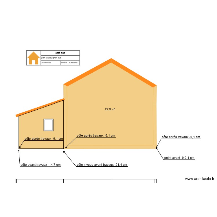 plan coté nord 2. Plan de 0 pièce et 0 m2