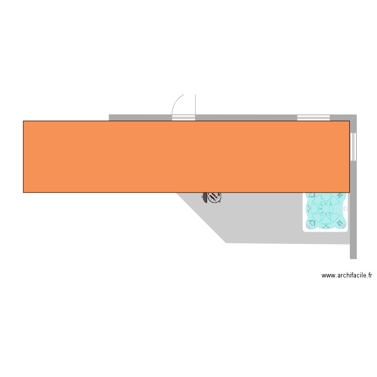terrasse. Plan de 0 pièce et 0 m2