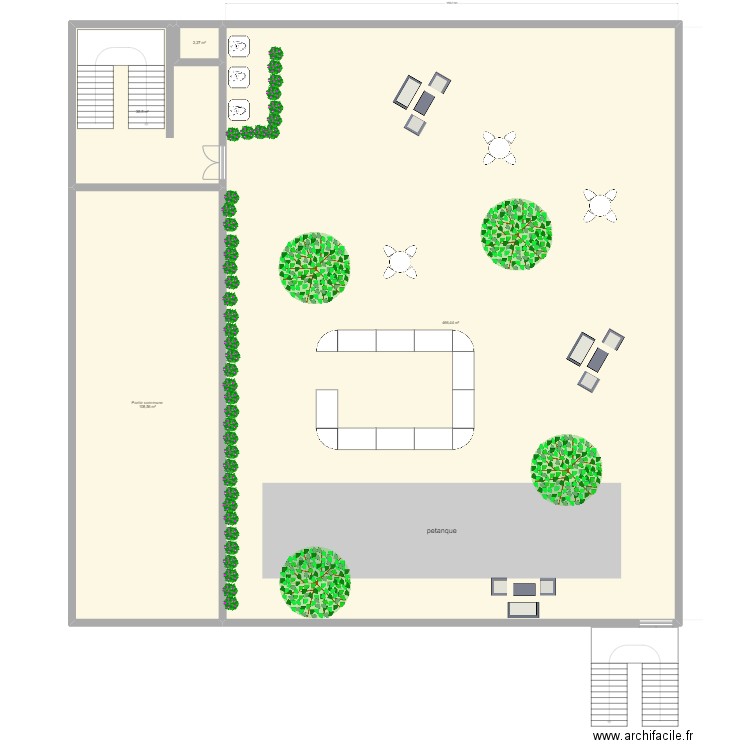 Rooftop FG MONTELIMAR V3. Plan de 4 pièces et 613 m2