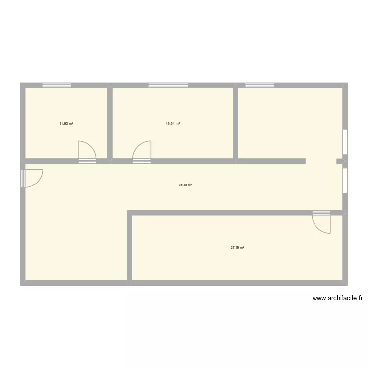 GREG. Plan de 4  et 114 m²