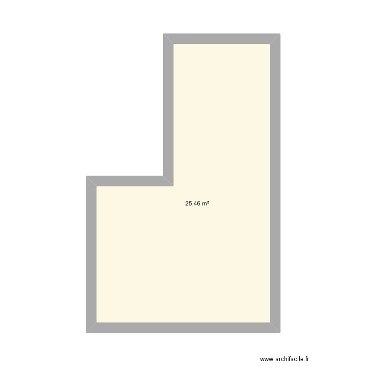 Chambre . Plan de 1 pièce et 25 m2