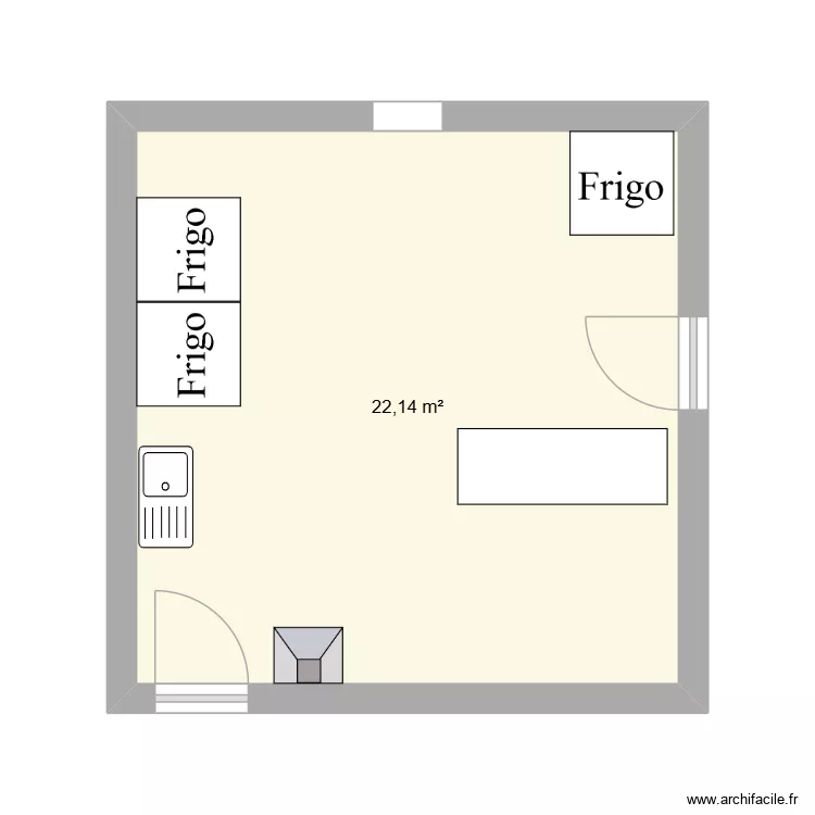 test. Plan de 1  et 22 m²