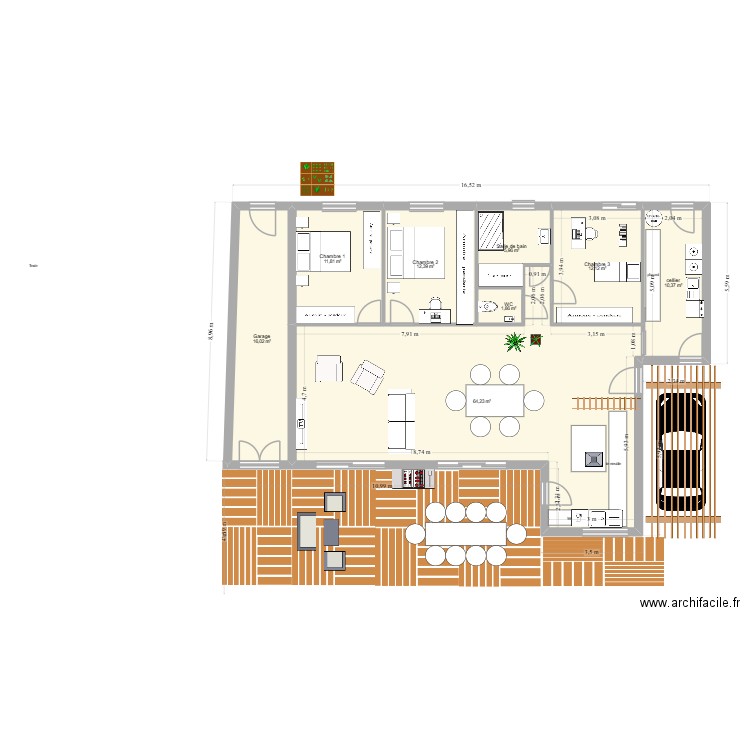Brech V4 Coté voisin LEFRANC non collé. Plan de 8 pièces et 135 m2