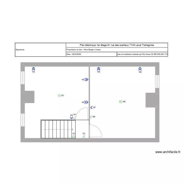 &eacute;tage leval trahegnies. Plan de 
