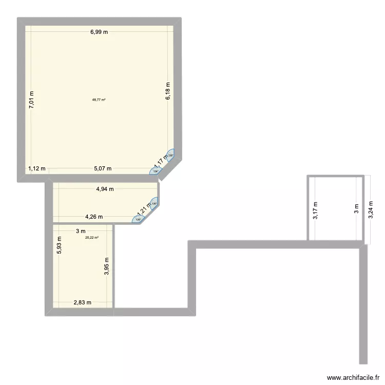PLAN TRIO THEO BUAND. Plan de 2 Pièces et 69 m² PLAN TRIO THEO BUAND. Plan de 2 Pièces et 69 m²
