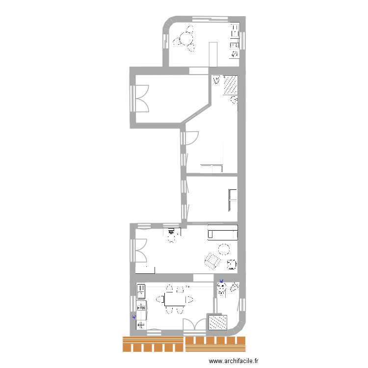 mure arondi. Plan de 0 pièce et 0 m2