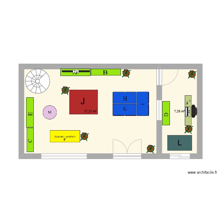 new chapritre 4. Plan de 2 pièces et 35 m2
