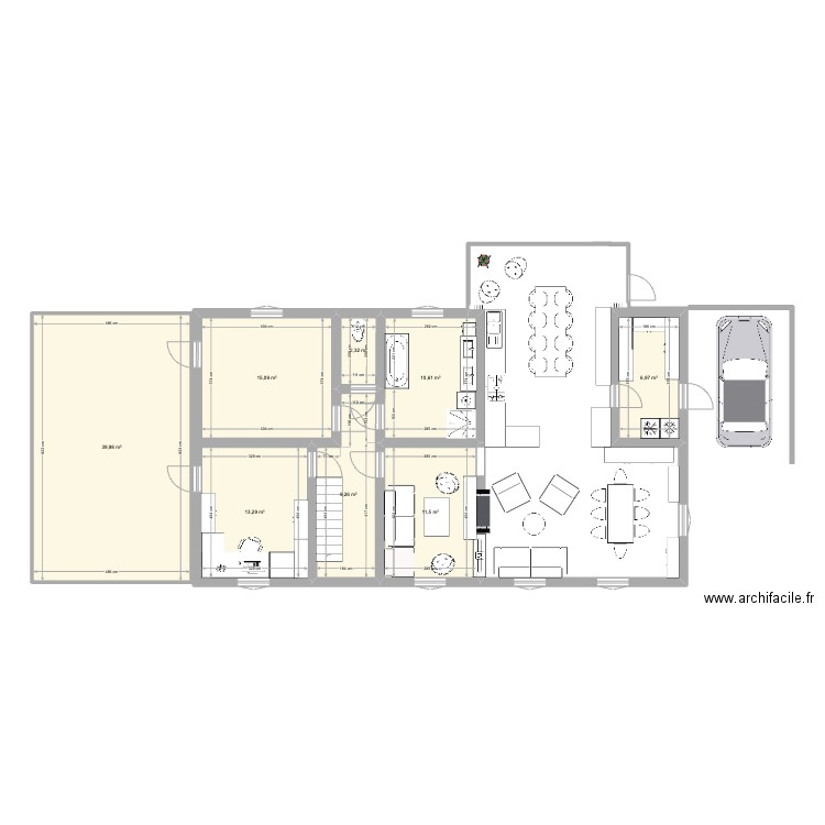 Hérinnes rdc next cuisine 1. Plan de 0 pièce et 0 m2