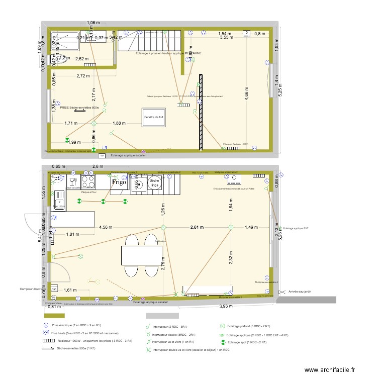 PLANS MAISON alternatifs. Plan de 4 pièces et 190 m2