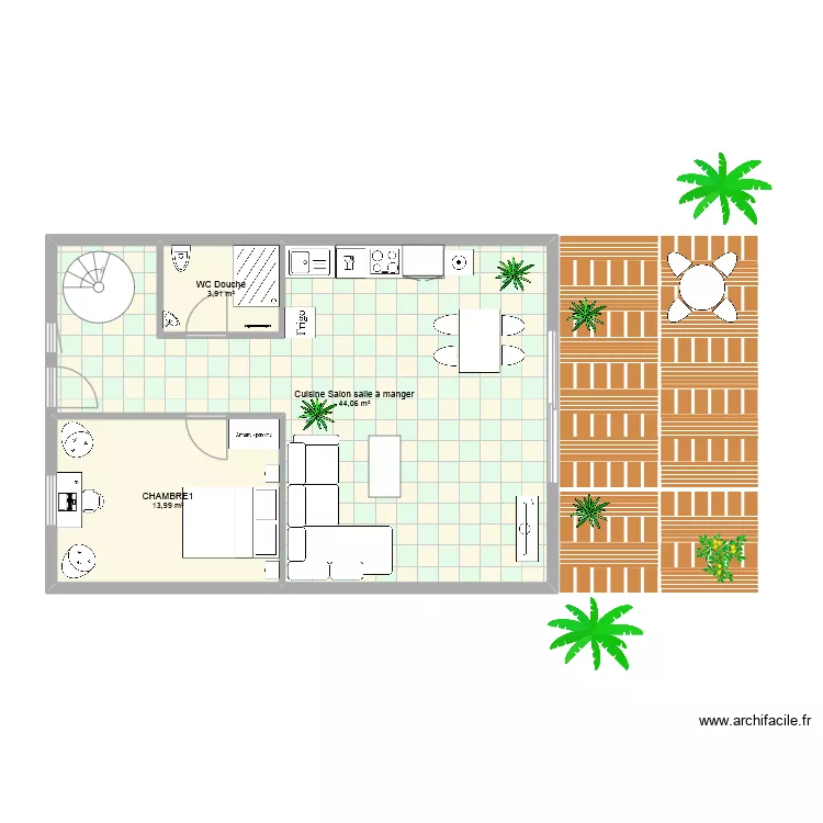 plan RdeCH DUPLEX bis. Plan de 3 et 62 m² plan RdeCH DUPLEX bis. Plan de 3 et 62 m²