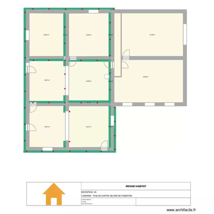 ELIANE CHAMAYOU. Plan de 13 et 216 m² ELIANE CHAMAYOU. Plan de 13 et 216 m²