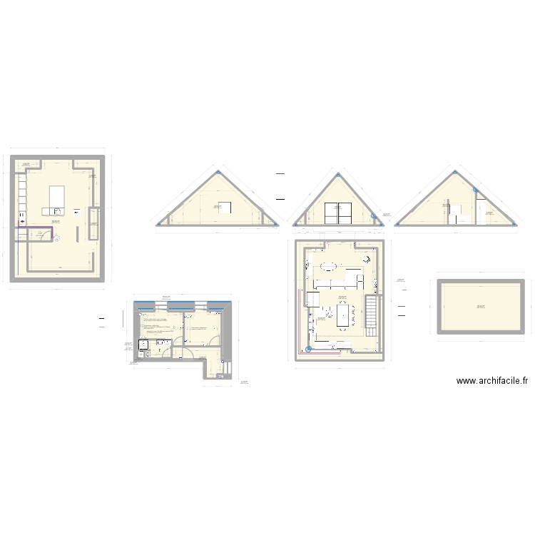Résidence golf stream. Plan de 25 pièces et 270 m2