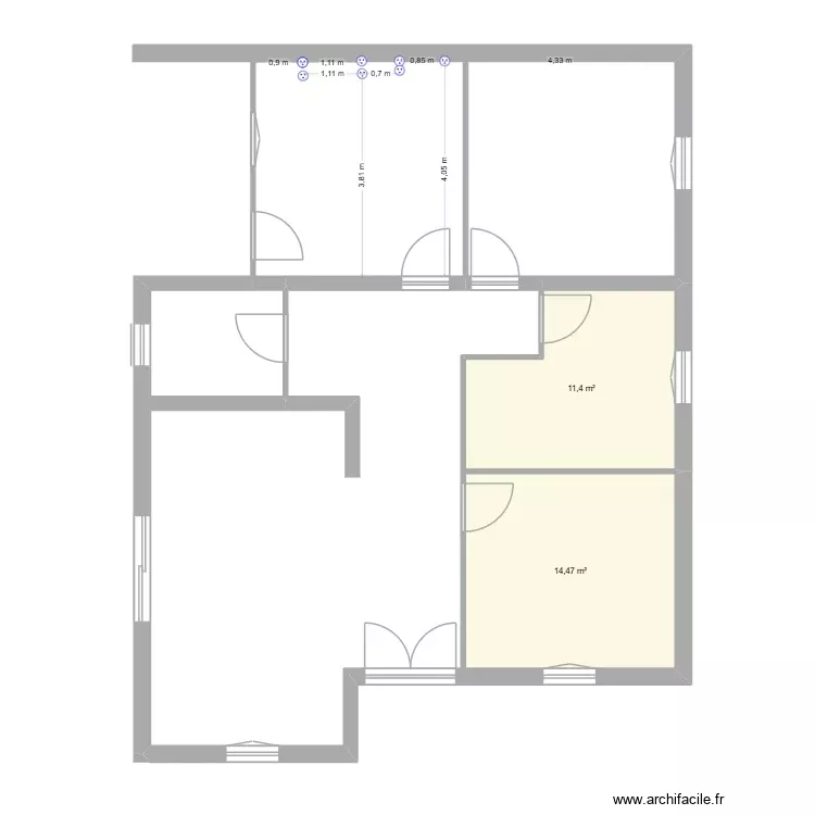 fathi jari electricité. Plan de 2 Pièces et 26 m² fathi jari electricité. Plan de 2 Pièces et 26 m²