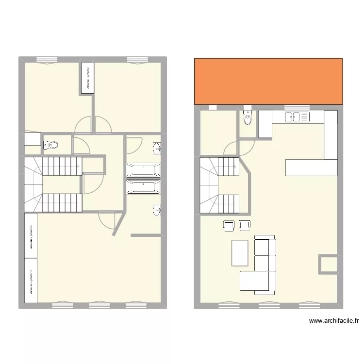 belloi. Plan de 15  et 124 m²
