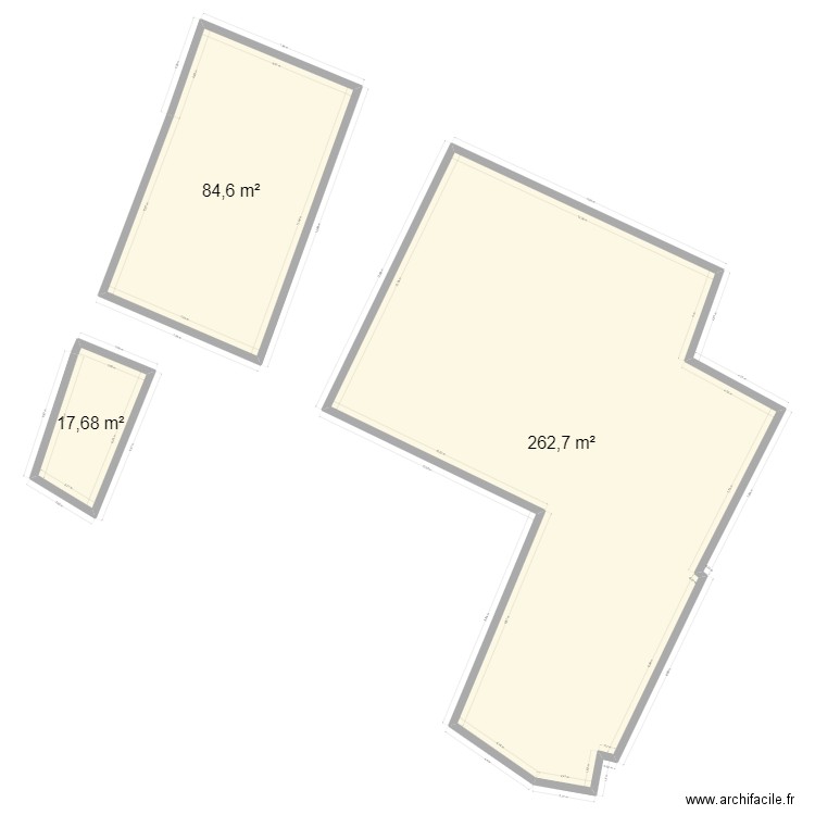 BatimentsRoyer. Plan de 3 pièces et 365 m2