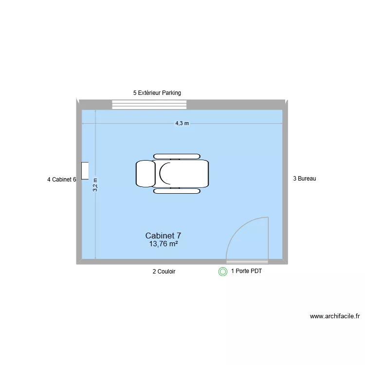 50683 Cabinet 7. Plan de 1 et 14 m² 50683 Cabinet 7. Plan de 1 et 14 m²