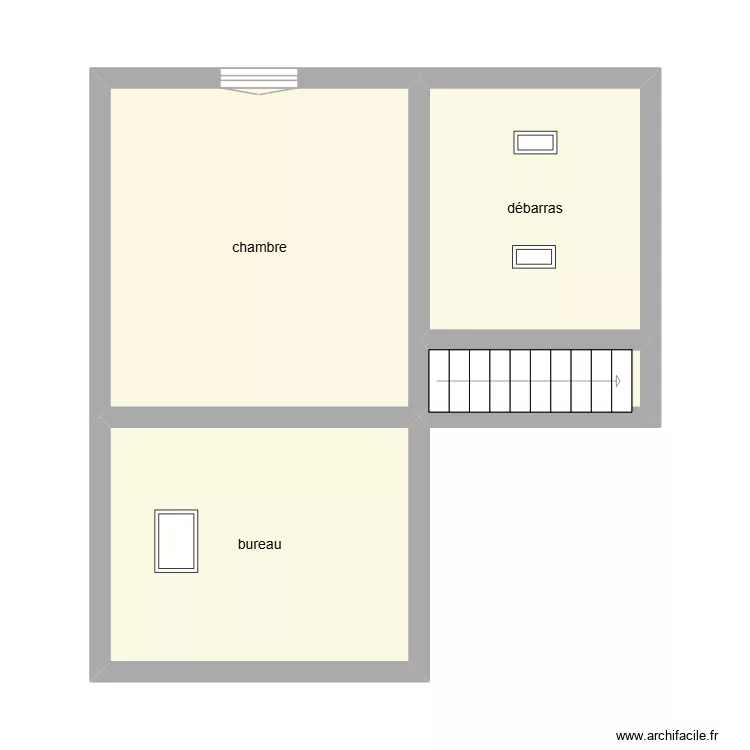 DECKER étage état initial. Plan de 4 et 38 m² DECKER étage état initial. Plan de 4 et 38 m²