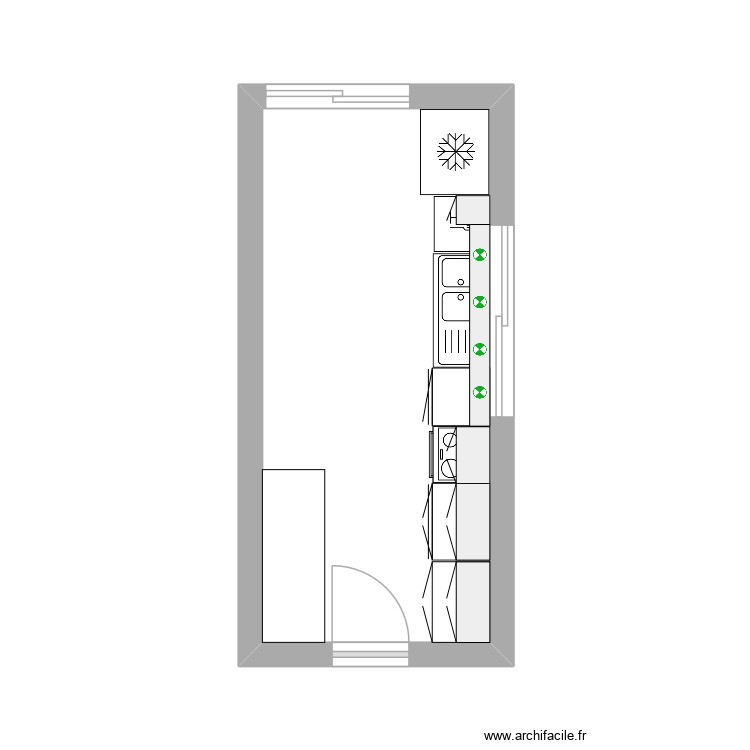 Cuisine. Plan de 0 pièce et 0 m2