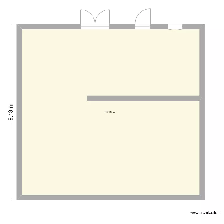 new maison. Plan de 1 pièce et 78 m²