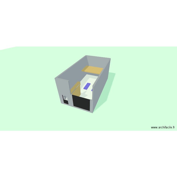 GARAGE 2. Plan de 1 pièce et 61 m2