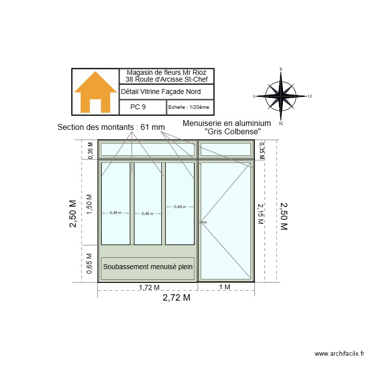 PC 9 Détails graphique Vitrine 1. Plan de 0 pièce et 0 m2