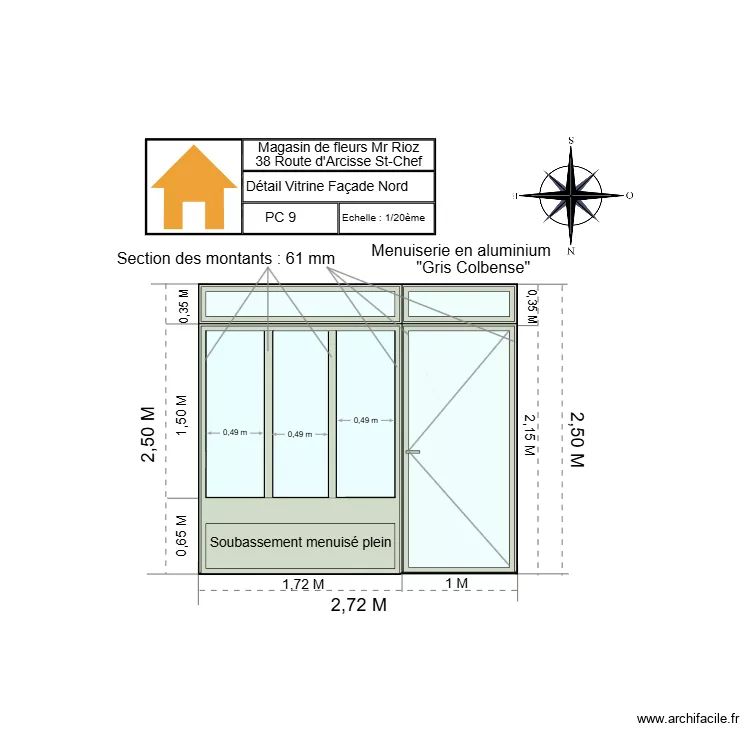 PC 9 D&eacute;tails graphique Vitrine 1. Plan de 0 pièce et 0 m2