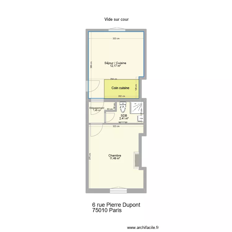 6 Pierre Dupont Plan projet. Plan de 6 Pierre Dupont Plan projet. Plan de