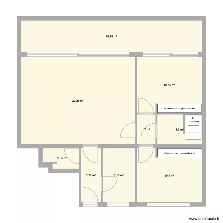 APPARTEMENT DUCAL. Plan de 9 et 83 m² APPARTEMENT DUCAL. Plan de 9 et 83 m²