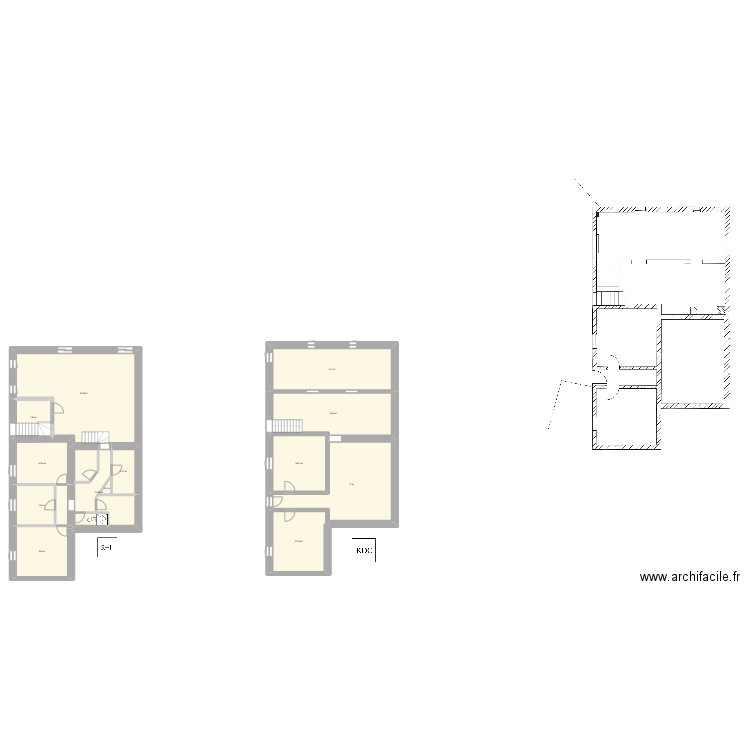 REZ DE CHAUSSEE. Plan de 13 pièces et 278 m2