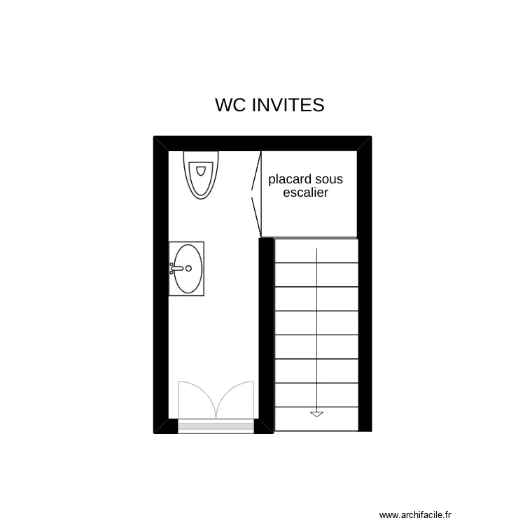 wc invit&eacute;s. Plan de 